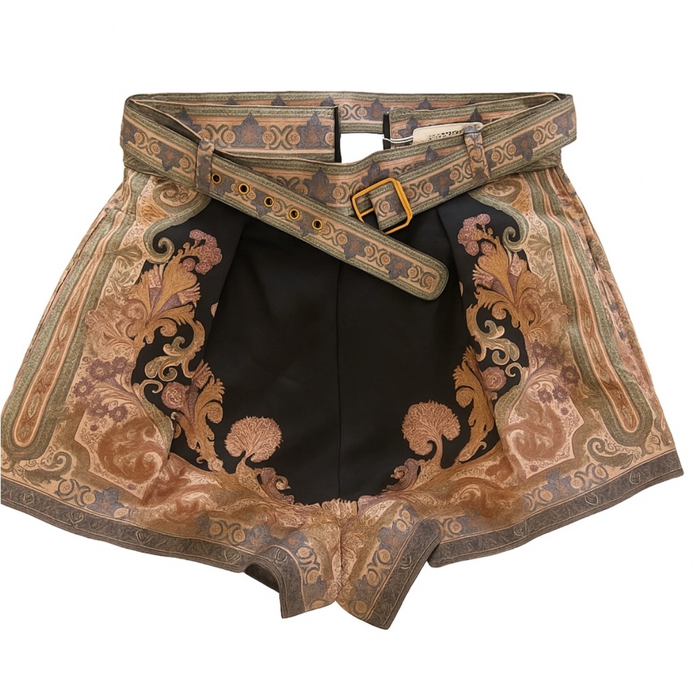 Zimmermann Black and Tan Women's Shorts